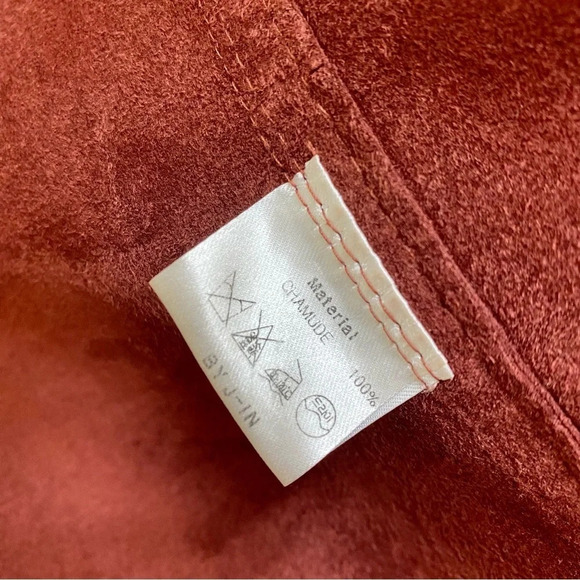 Suede Retro Mini Button Down Skirt - Picture 9 of 9